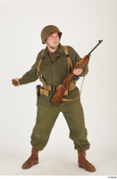  U.S.Army uniform World War II. - Technical Corporal - poses american soldier standing uniform whole body 0025.jpg